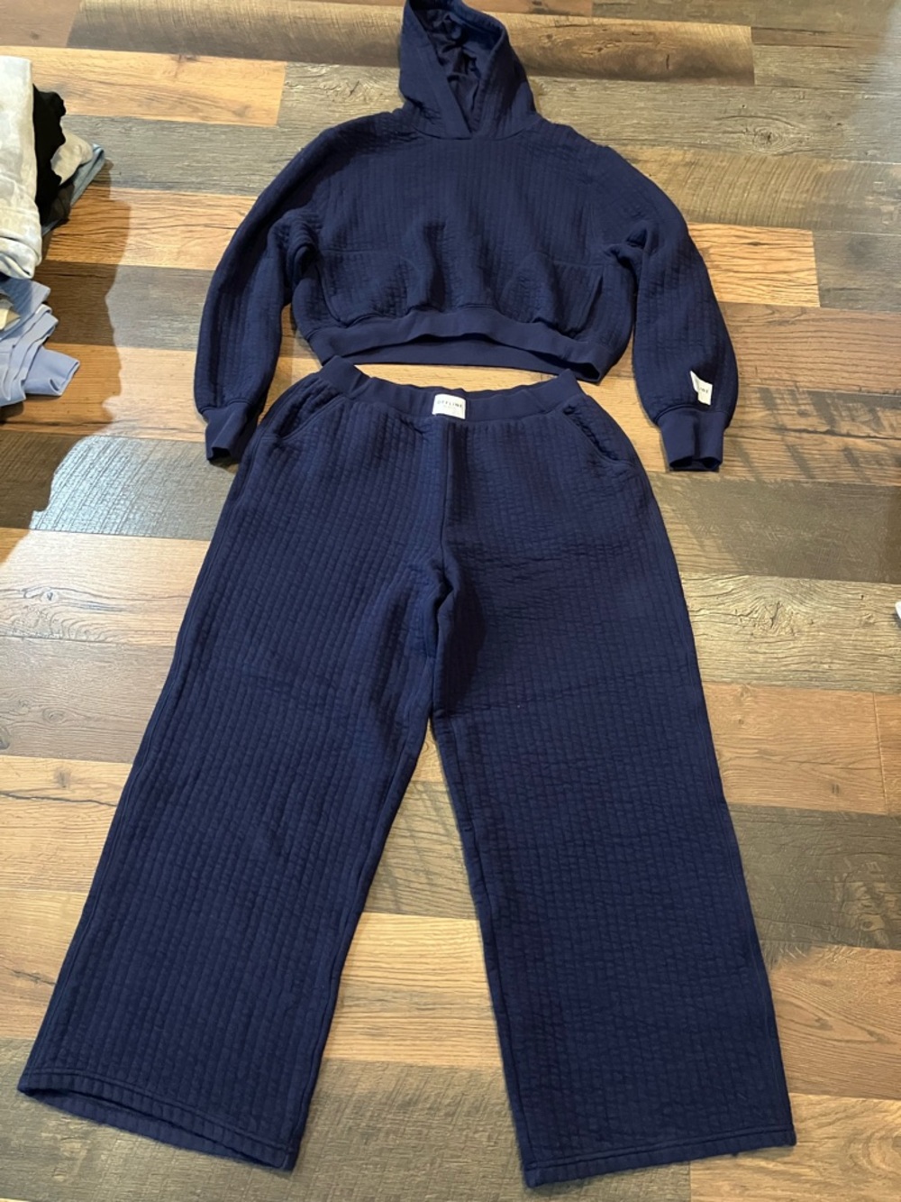 aerie navy coffee run set